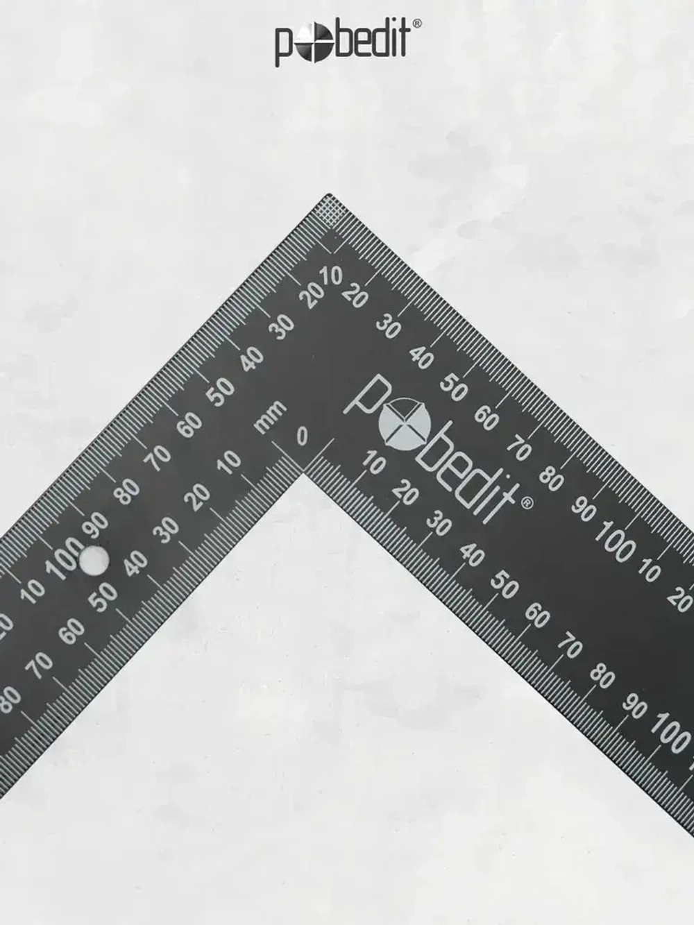 Угольник строительный металлический крашенный 600 х 400 мм Pobedit