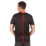 Мужская футболка темно-серая с бордовым принтом Sesmik by Vlad Sedov VS002/VS0057