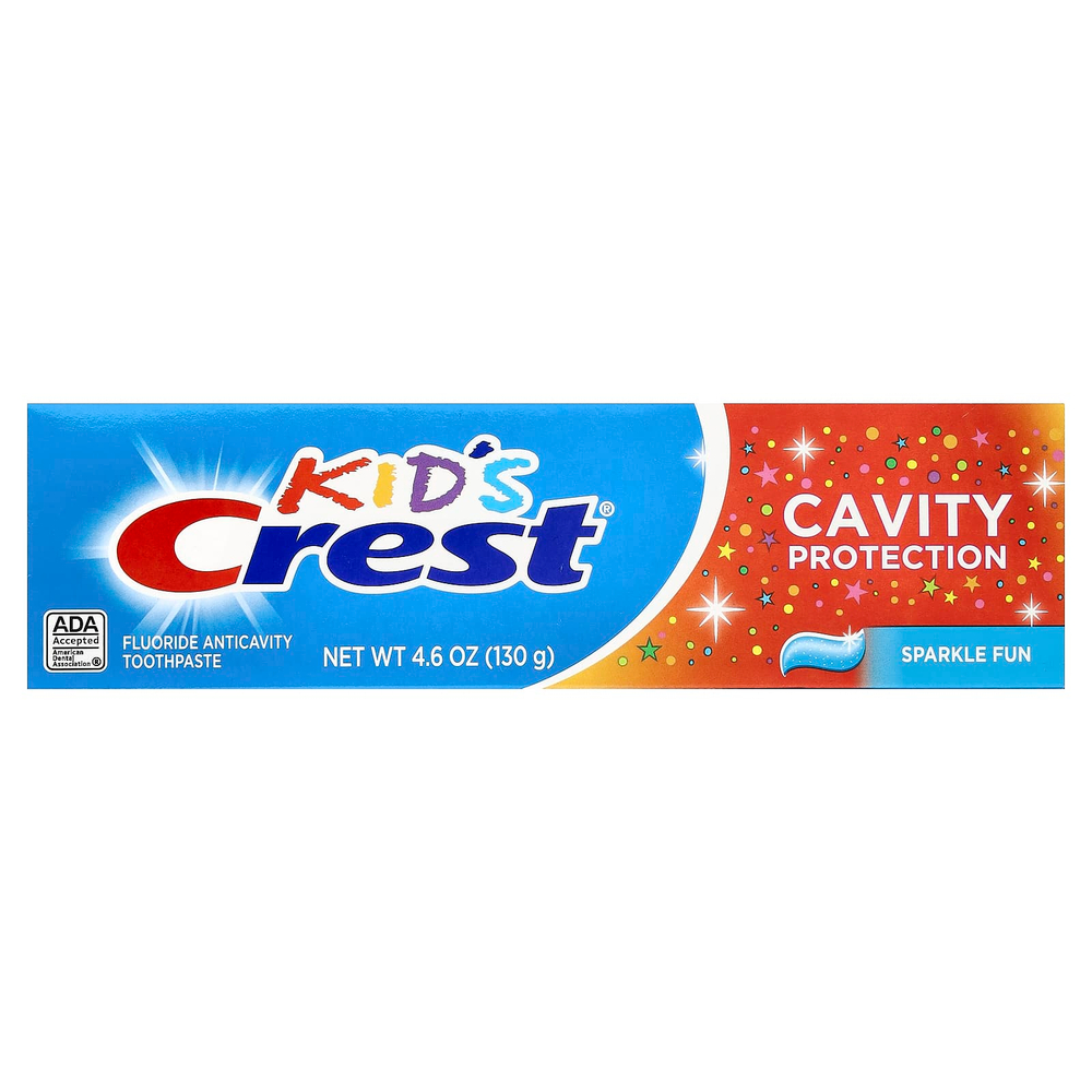 Crest, Kids, Protection, зубная паста против кариеса с фтором, Sparkle Fun, 130 г (4,6 унции)