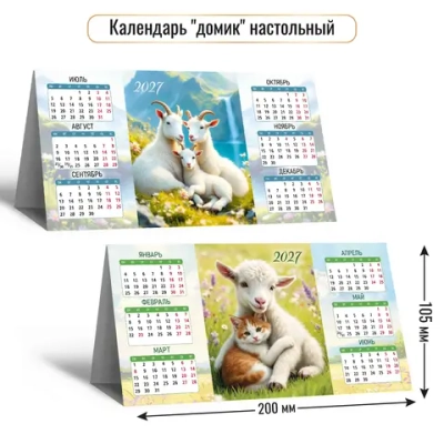 Календарь-домик настольный 2027 символ года