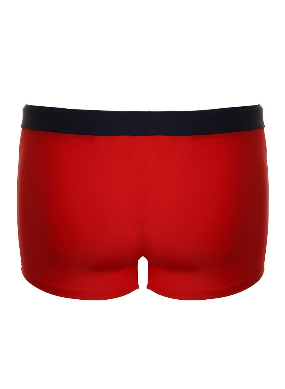Классические мужские плавки-боксеры с контрастным поясом (Размер: XXL) (Цвет: красный)