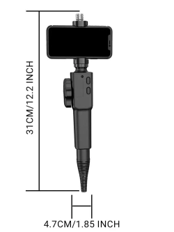 jingleszcn Сочленение эндоскопа 180 градусов рулевого промышленного эндоскопа с зондом диаметром 8,5 мм для iPhone Android 1m