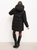 Куртка зимняя удлиненная с капюшоном