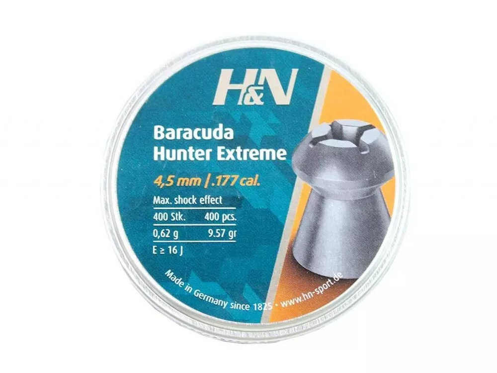 Пуля пневм. 4,5 H&N Baracuda Hunter Extreme, 0,62г, 400 шт/бан