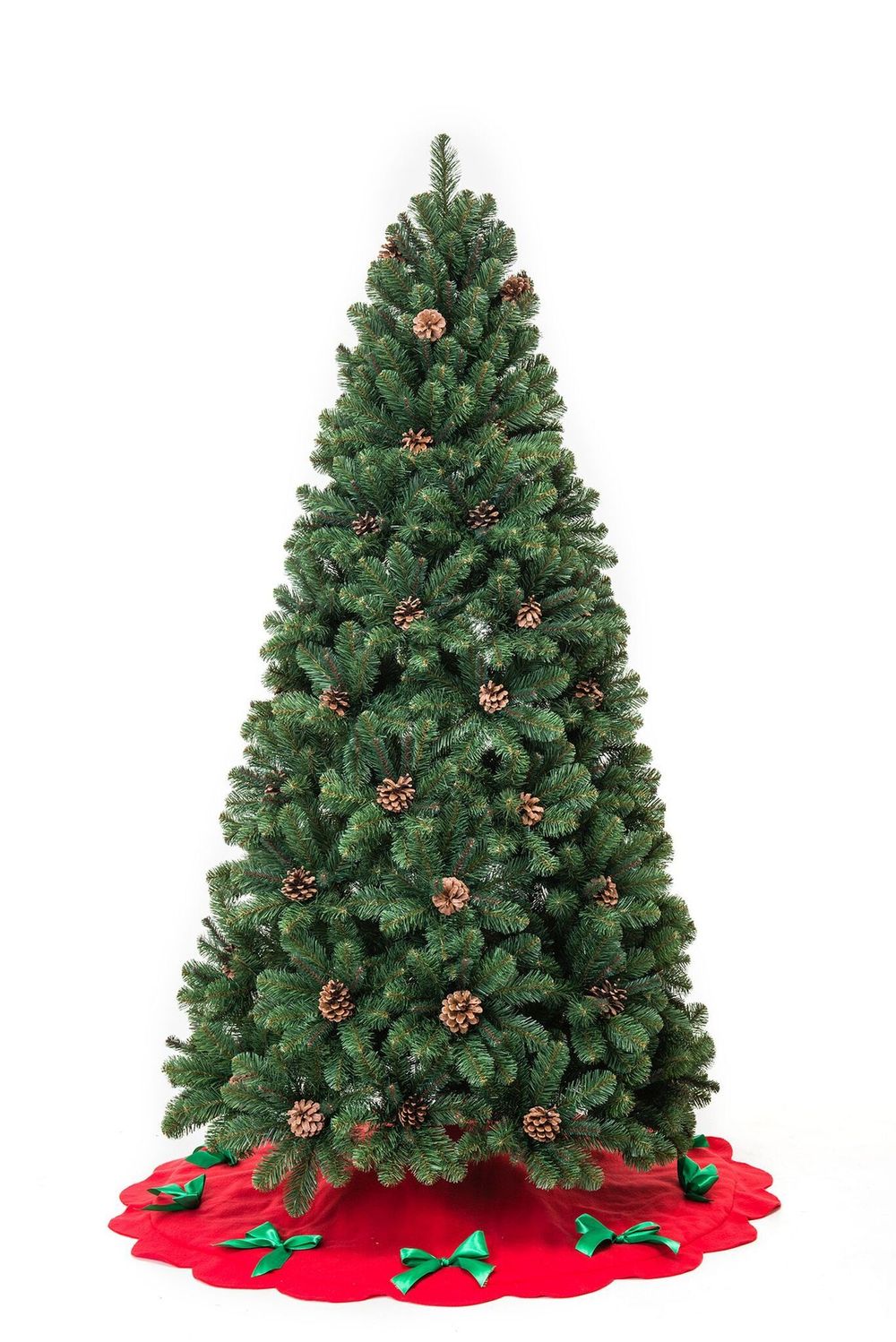 Ель с шишками «Снежная королева зелёная» (Пвх) 180 см / 1.8 м