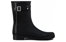 HUNTER Refined Waterproof Abrasion Resistant Cushioning Rain Boots Women"s Black