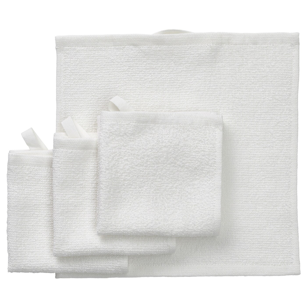 IKEA LUDDVIAL  (ИКЕА ЛУДДВИАЛ)  -  Полотенце, белое, 25x25 см