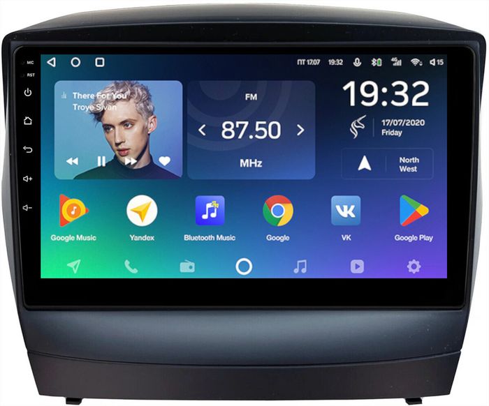 Магнитола для Hyundai iХ35, Tucson 2 2009-2015 (без штатного усилителя) - Teyes CC2 PLUS монитор 9" QLED, Android 10, Быстрая, SIM-слот