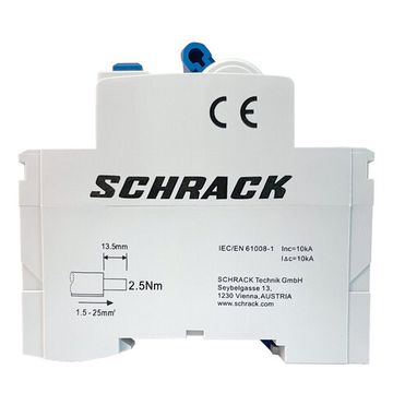 УЗО Schrack Technik 2P 25A 30mA тип A 10kA Amparo AR052203-- (ВДТ)