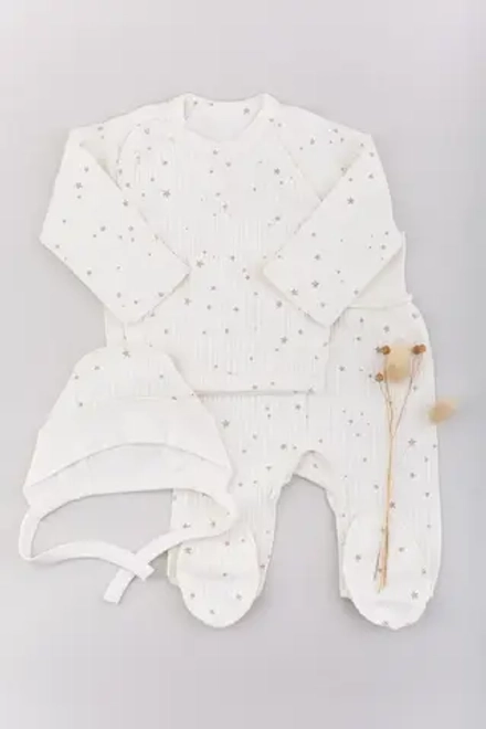 Комплект распашонка ползунки Biniboo звездочки