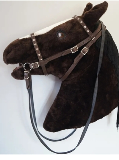 Узда кожаная с регулировкой размера