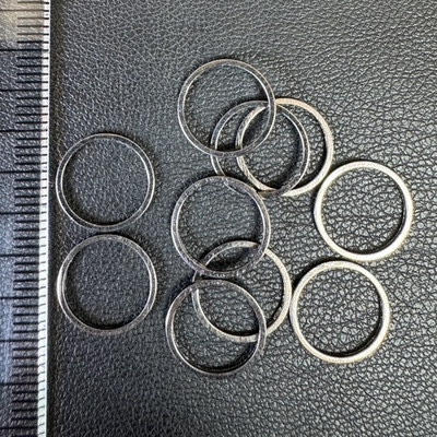 Колечки цельные gun metal 12мм