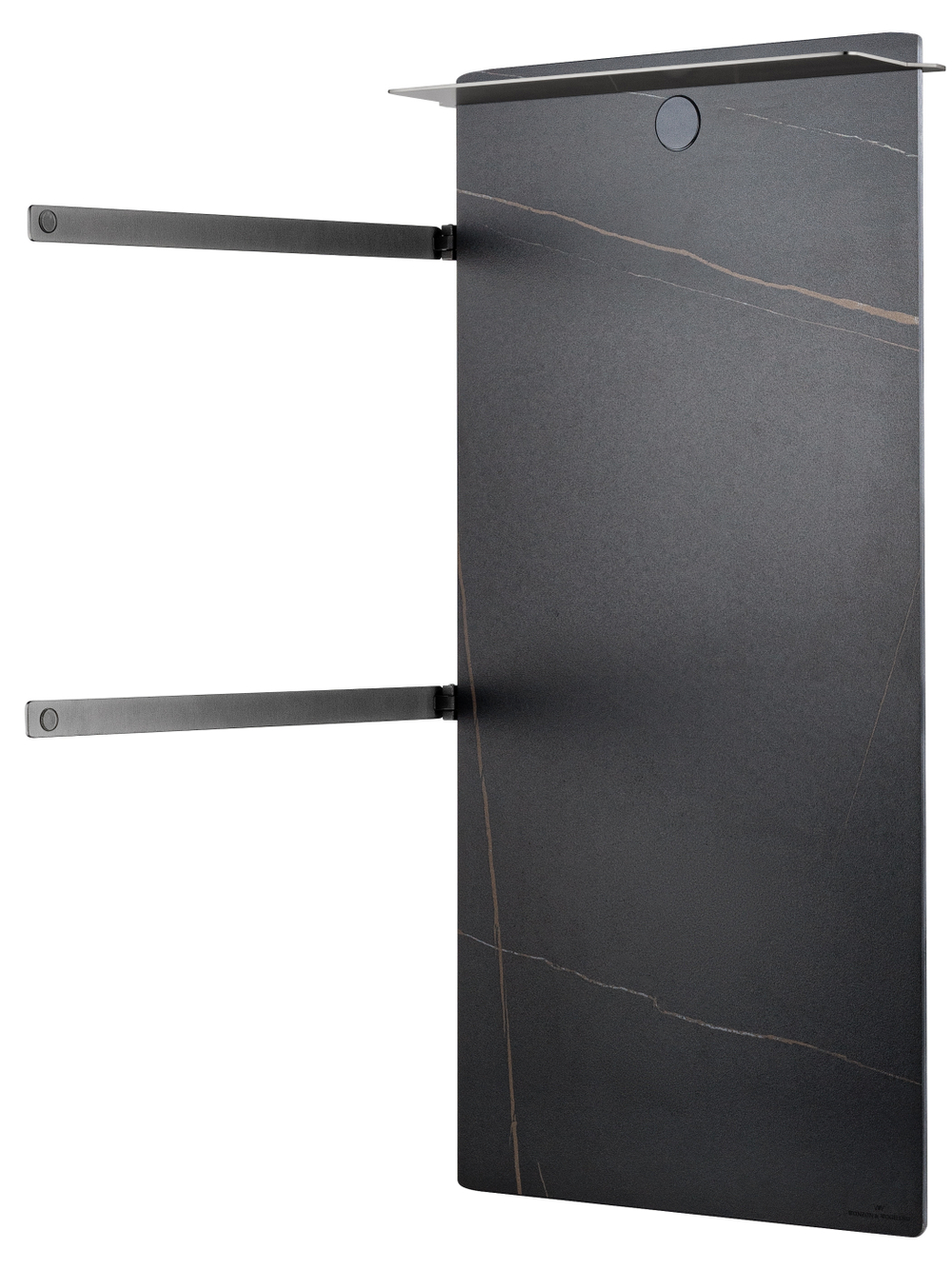 Полотенцесушитель электрический с каменной плитой Черный мрамор WONZON & WOGHAND STUTTGART, Темный графит (WW-A504-GM)