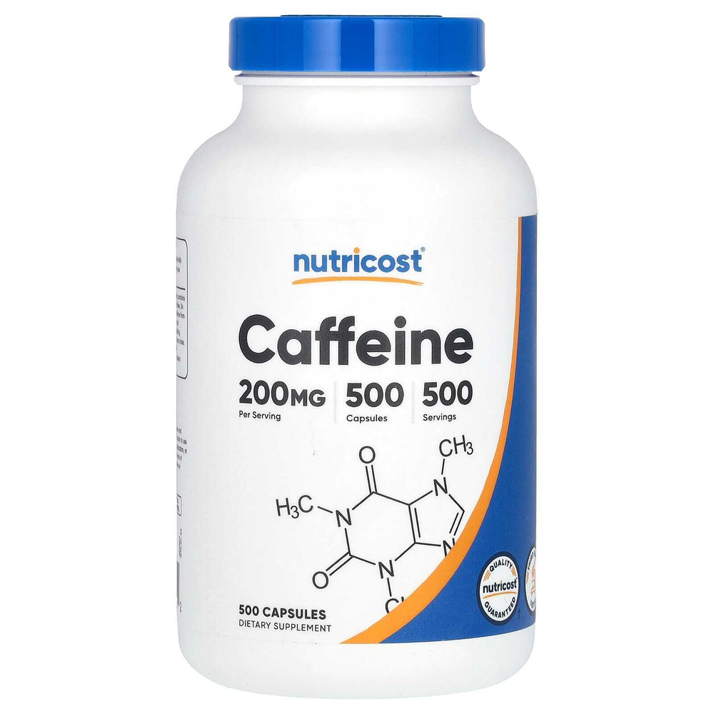 Nutricost, Кофеин, 200 мг, 500 капсул