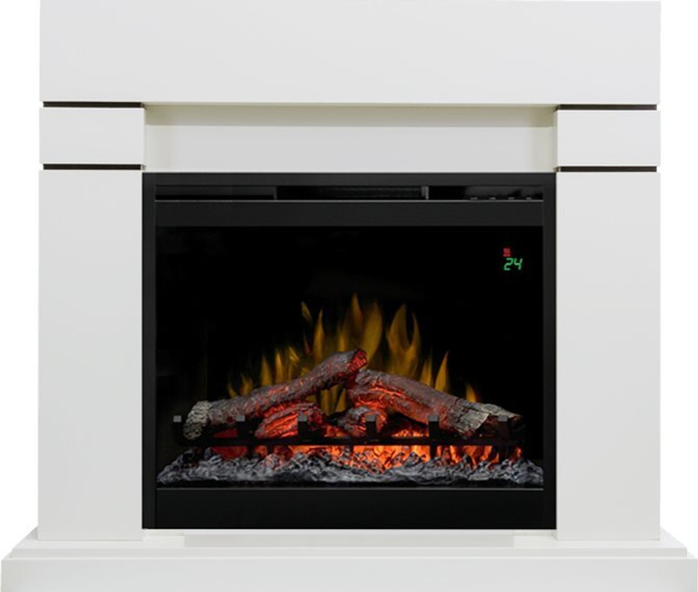 Каминокомплект Lindos - Алебастр (Высота 985мм) с очагом Symphony 26'' DF2624L-INT