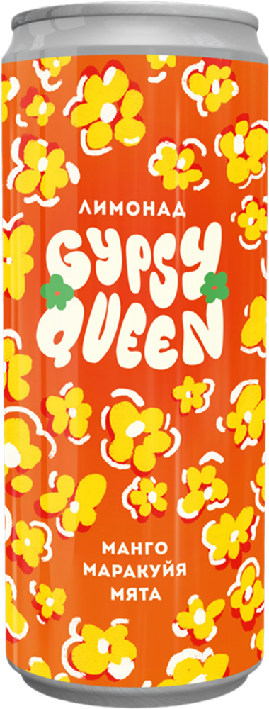 Газированный напиток Саботаж Джипси Квин: Манго, Мята и Маракуйя / Sabotage Gypsy Queen: Mango, Mint and Passion Fruit 0.33 - банка