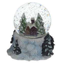 GAEM Фигурка декор в стекл шаре "Домик/Олень", D 6.5 см, L9 W8 H9 см, 3в.
