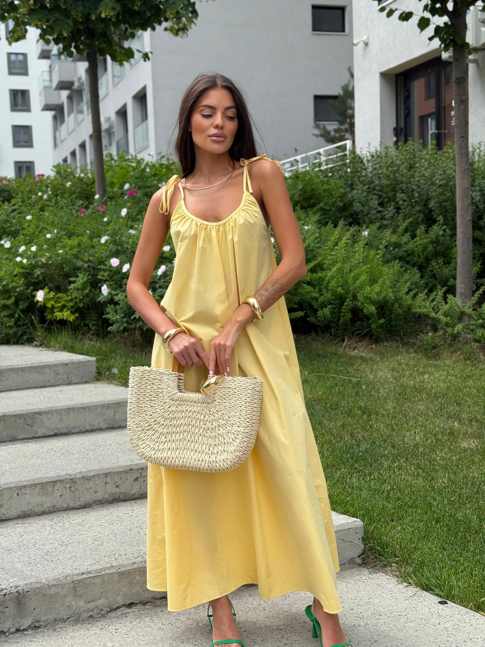 Сарафан в длине макси из хлопка