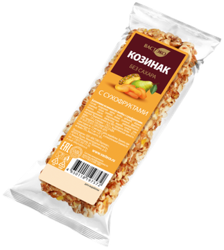Батончики козинаки из полбы с сухофруктами, 30гр
