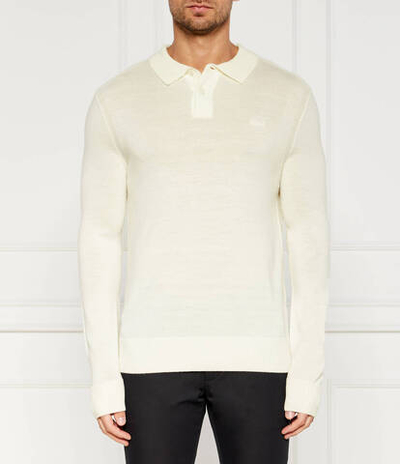 Хлопковое поло Avac BOSS ORANGE - экрю(50519958)