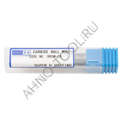 Фреза твердосплавная сферическая 10мм (L=75, l=20, хв=10) Z2 35° по стали, нержавеющей стали, чугуну