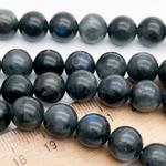 Лабрадор бусины, гладкий шар, диаметр около 10-10,1 мм, цена за 9 шт (1/4 нити)