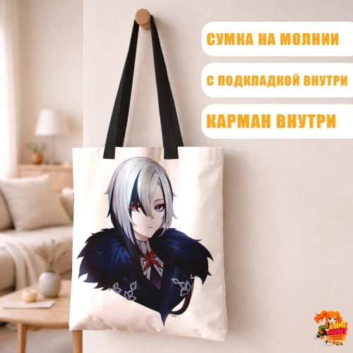 Сумка шоппер с принтом Genshin Impact