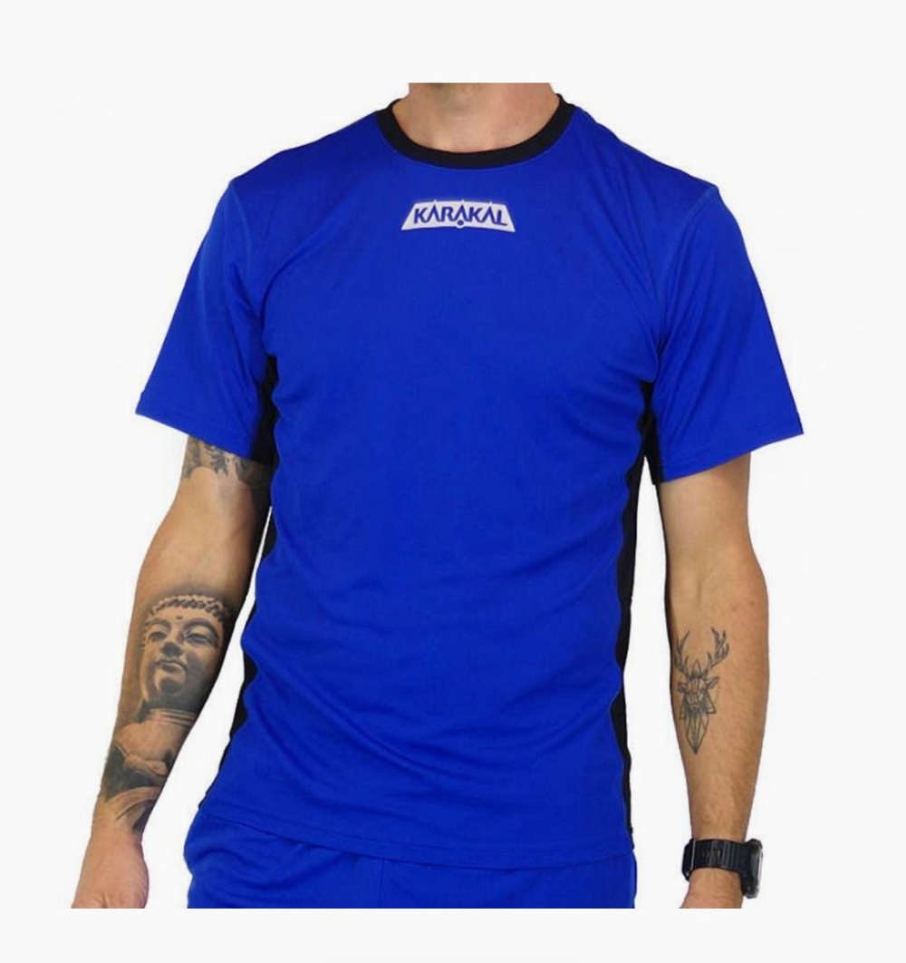 Karakal PRO TOUR TEE, BLUE/GRAPHITE, M