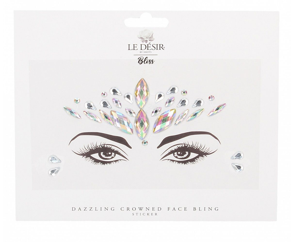 Украшение на лицо Dazzling Crowned Face (Цвет: прозрачный)