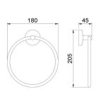 Полотенцедержатель 180 мм латунь MONACO 16377.B глянцевый