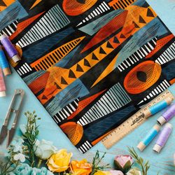 Ткань премиум габардин этнический шик