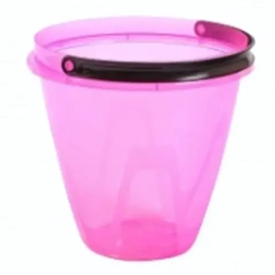 Ведро 10 л Лайт прозрачное (розовый цвет)