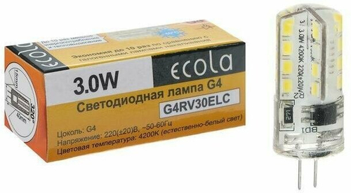 Лампа светод. G4 3Вт/ 4200К, 220V