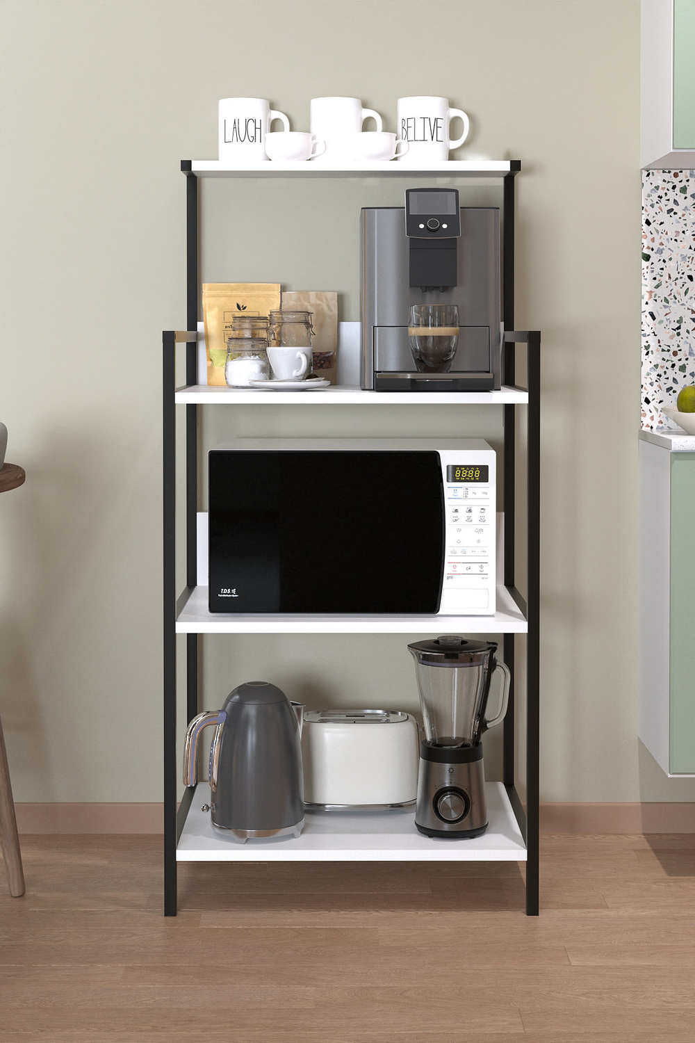 Стеллаж кухонный INDONESIA 130х60 - белая