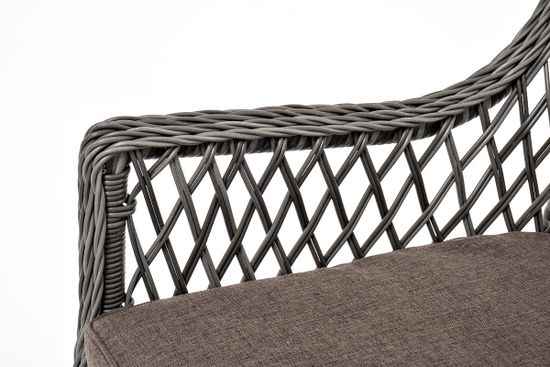 "Эспрессо–80 L" обеденная группа плетеная, цвет графит