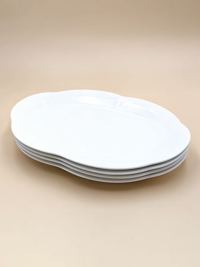 Блюдо овальное 31,5х22,5 см. набор 4 шт. "White Ornaments"