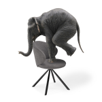 Стул на металлокаркасе Woodville Solomon крутящийся gray, black