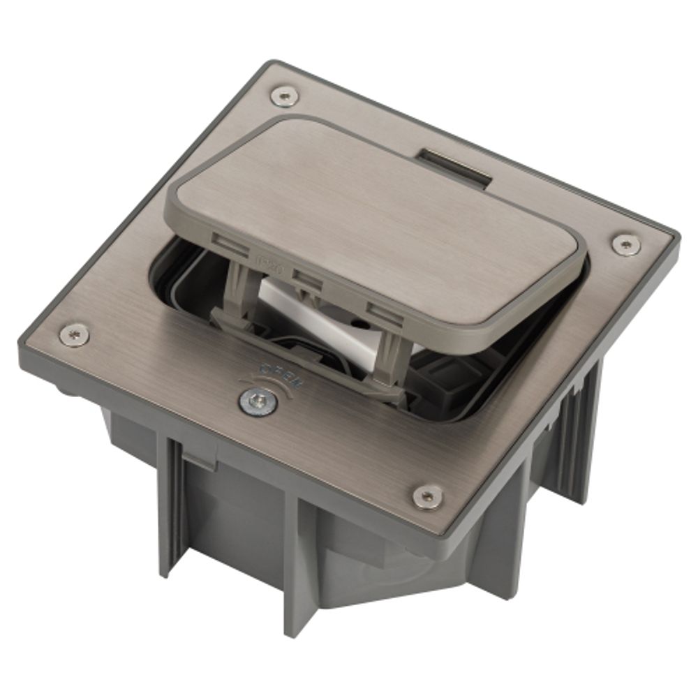 Люк ЭРА ОФИС 18-6002-03 IP66 в бетон с розеткой под шестигранник серый