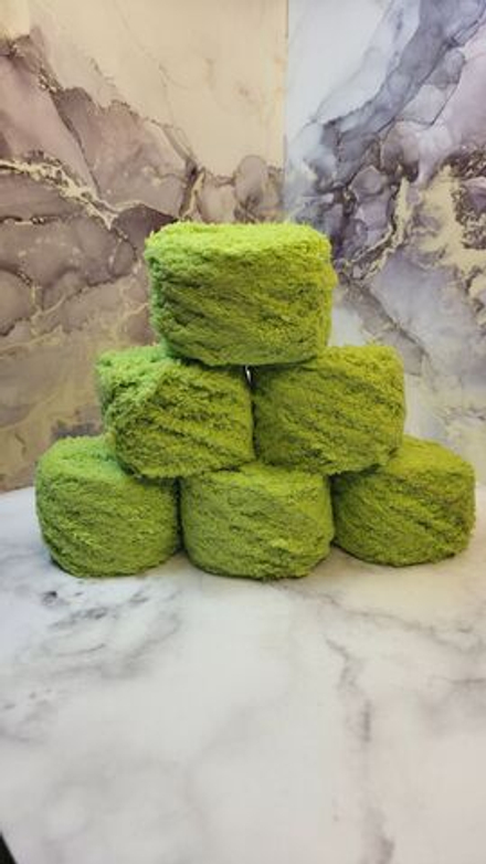 Софти пряжа Махровая 100%полиэстер 6х55г/60м Салатовый