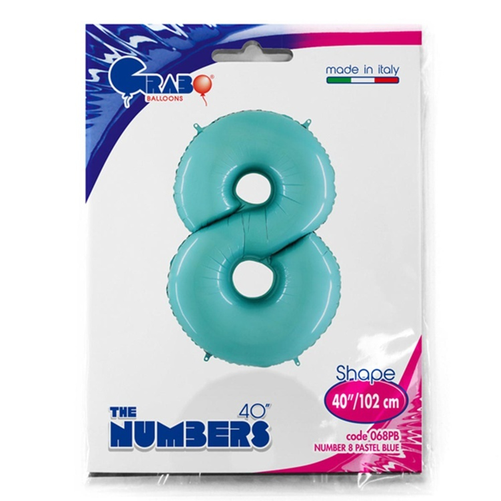 Цифра "8" голубой