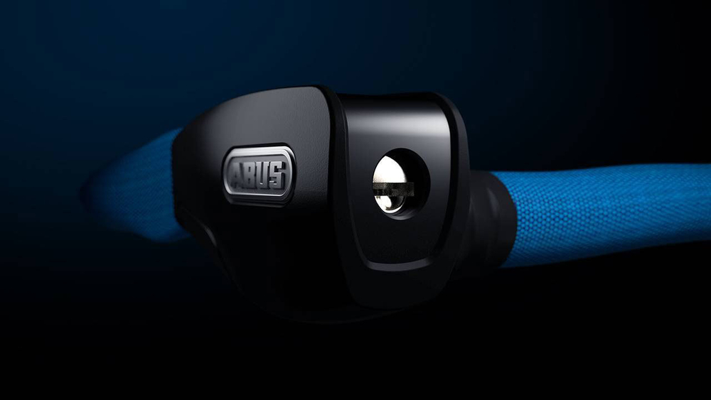 Цепь с замком для велосипеда Abus Catena 6806K/75, неоновый голубой