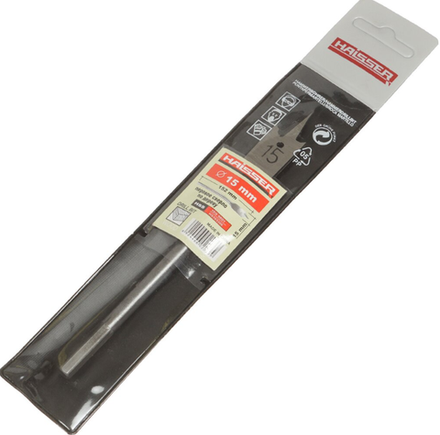 Сверло по дереву, HAISSER, диаметр 15 мм, перовое.