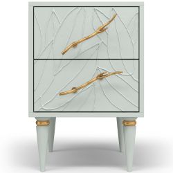 Тумба Арт Колор leaves Классик Голд Серый дым