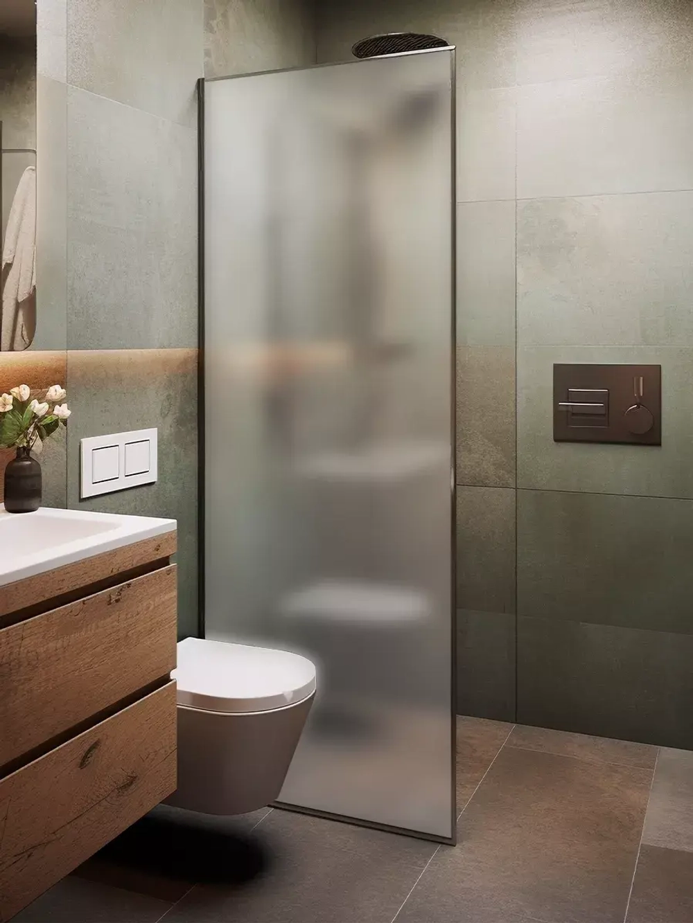 Самоклеящаяся матовая витражная пленка на окно 75x150 3 шт.