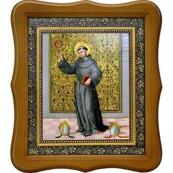 Святой Бернардин Сиенский. Икона на холсте.