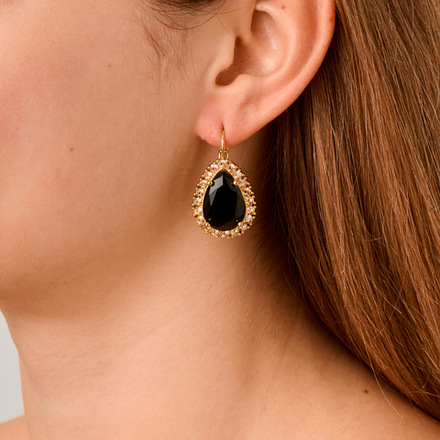 Серьги Dyrberg Kern FIORA SG BLACK /GOLDEN 450077