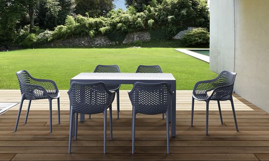 Кресло пластиковое Air XL темно-серое