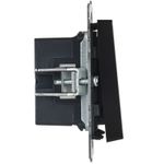 BRITE Кнопка звонка с индикацией для отелей 10А ВС10-1-9-БрЧ черный IEK