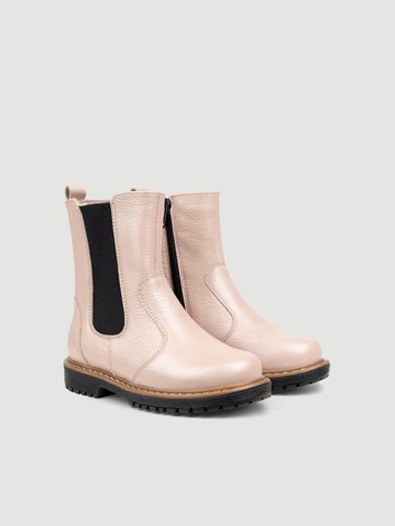 Ботинки дошкольные Пудра+черный