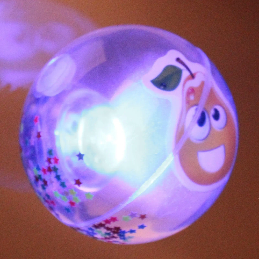 Мяч 6,5 см «Фрукты» (попрыгун с водой и подсветкой) СТИКЕР НА ВЛОЖЕНИЕ